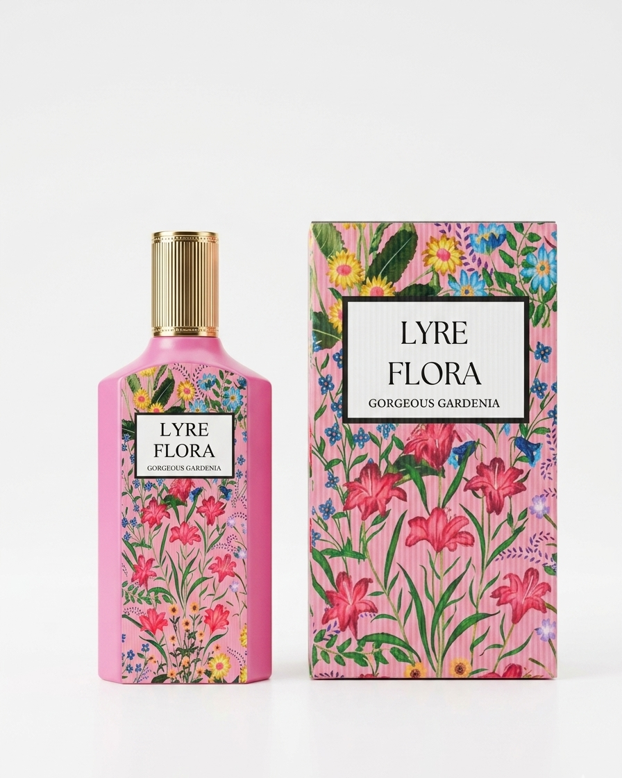 FLORA by LYRE perfume with box elegant floral fragrance premium packaging