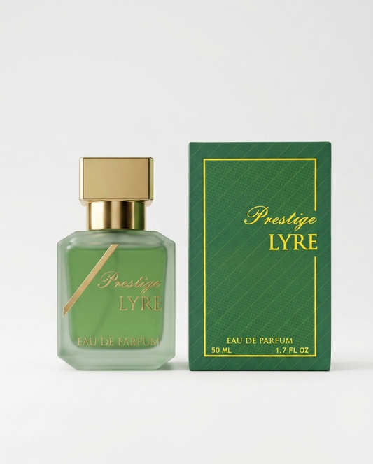 PRESTIGE by LYRE Eau de Parfum bottle with premium packaging box