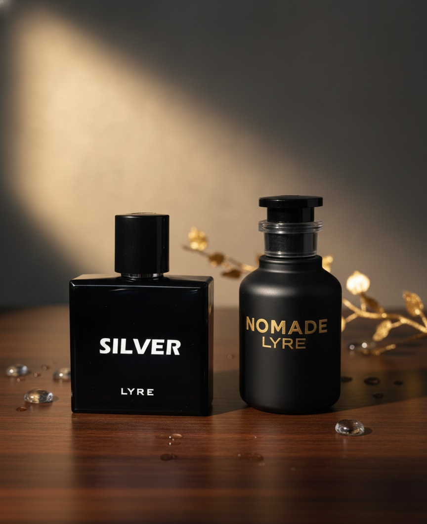 LYRE Combo Pack – NOMADE + SILVER | Oud & Fresh Perfume Gift Set