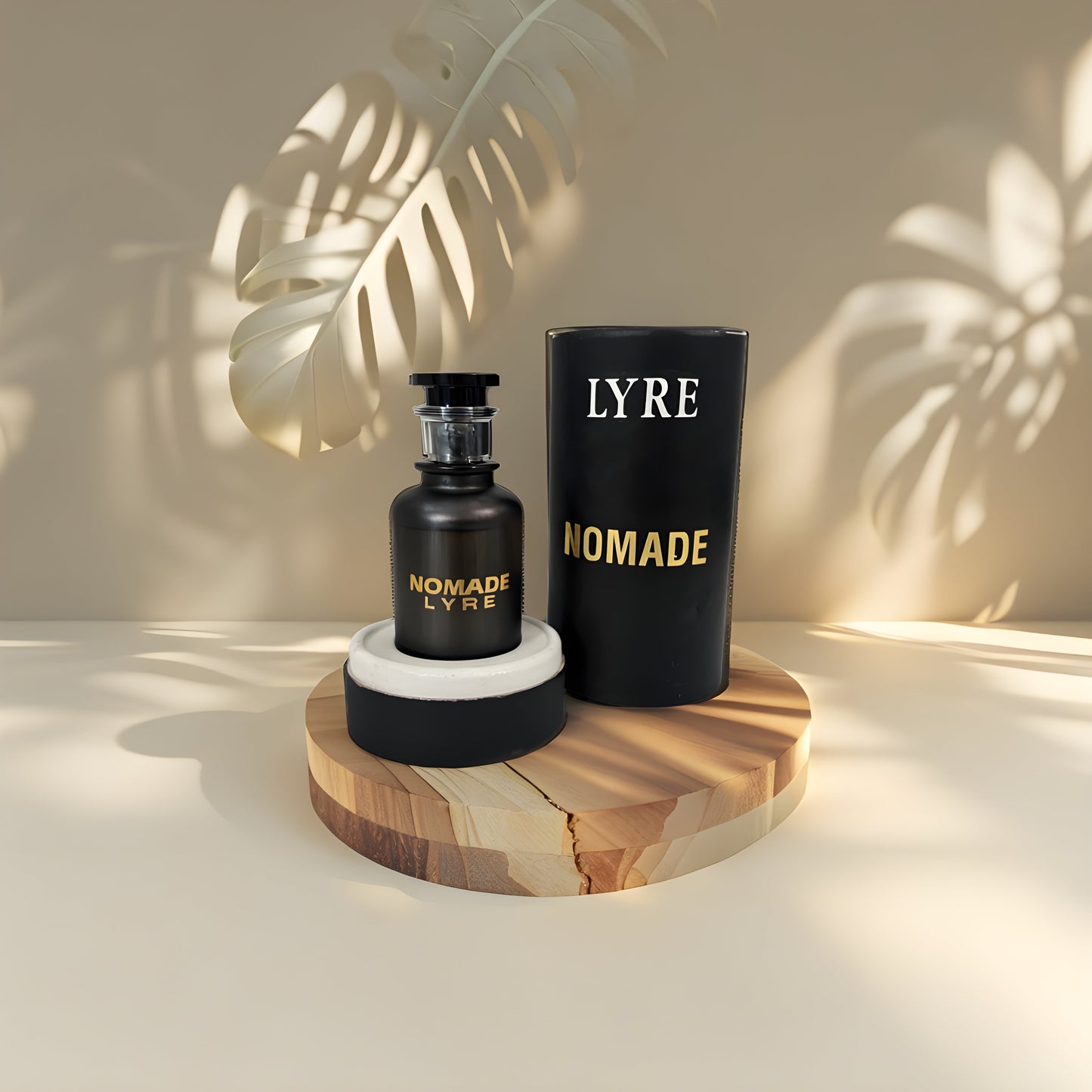 Spraying smoky oud perfume - NOMADE by LYRE