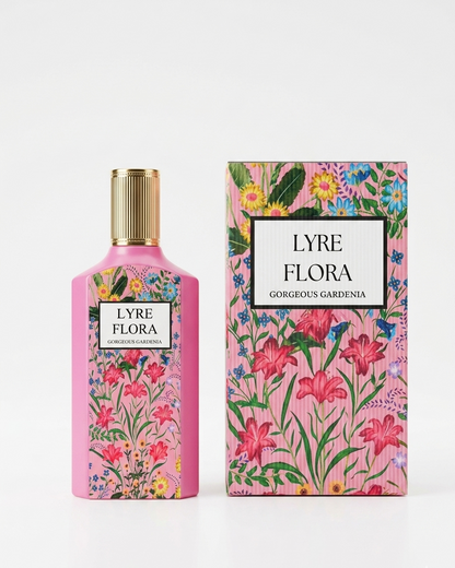 FLORA by LYRE perfume with box elegant floral fragrance premium packaging
