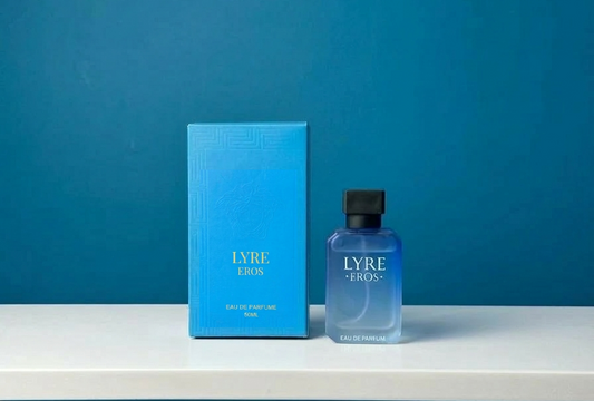 LYRE EROS perfume bottle with packaging box front view inspired by Versace Eros 50ml