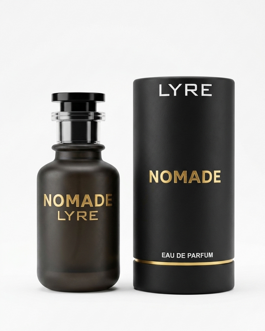 NOMADE by LYRE perfume with box luxury oud fragrance packaging