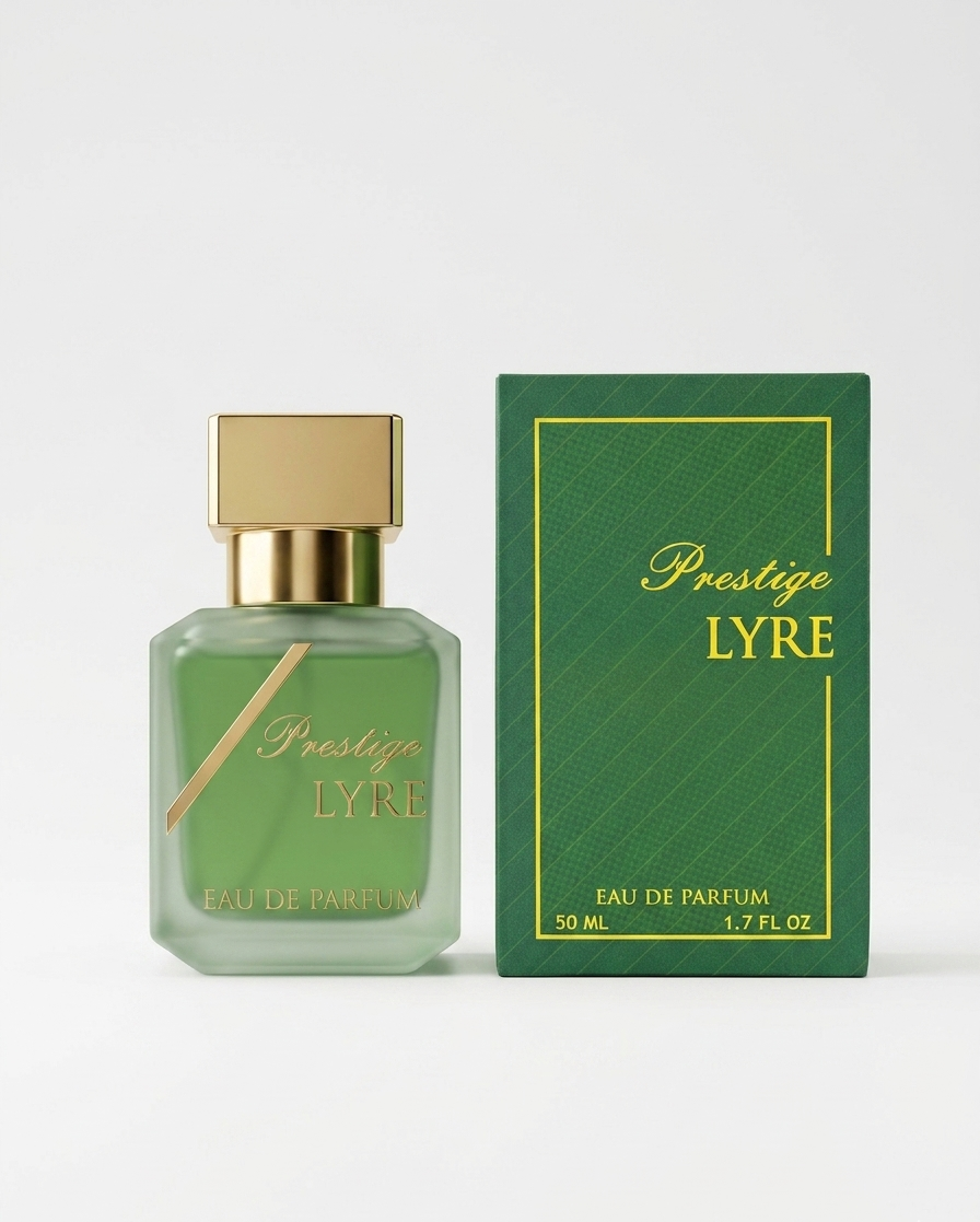 PRESTIGE by LYRE Eau de Parfum bottle with premium packaging box