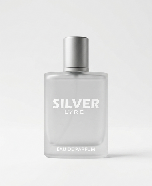 SILVER by LYRE perfume bottle fresh citrus musky fragrance Pakistan
